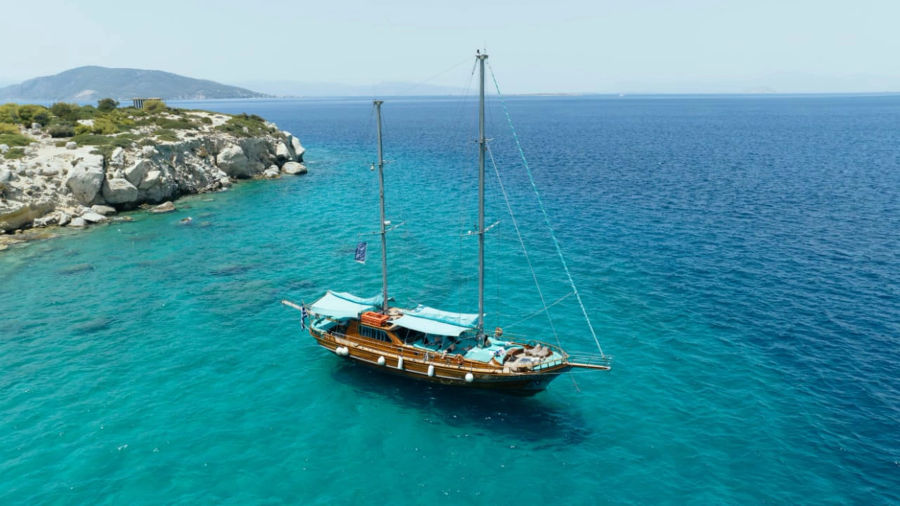 Island Hopping semi-private cruise to Agistri , Moni and Aegina witha Gulet 75 Golden Yachting and Sailing