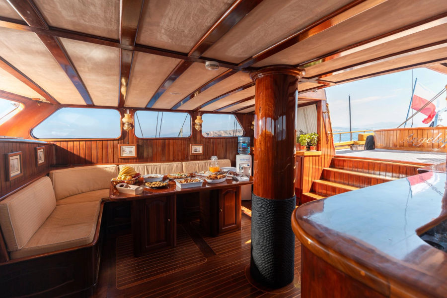 Sail the Saronic Gulf on a 78ft schooner, exploring the stunning islands of Agistri, Moni & Aegina with crystal-clear waters, scenic landscapes, and rich history with Events on Board