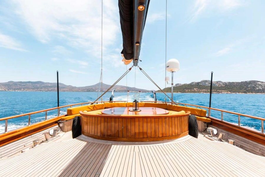 Sail the Saronic Gulf on a 78ft schooner, exploring the stunning islands of Agistri, Moni & Aegina with crystal-clear waters, scenic landscapes, and rich history with Events on Board