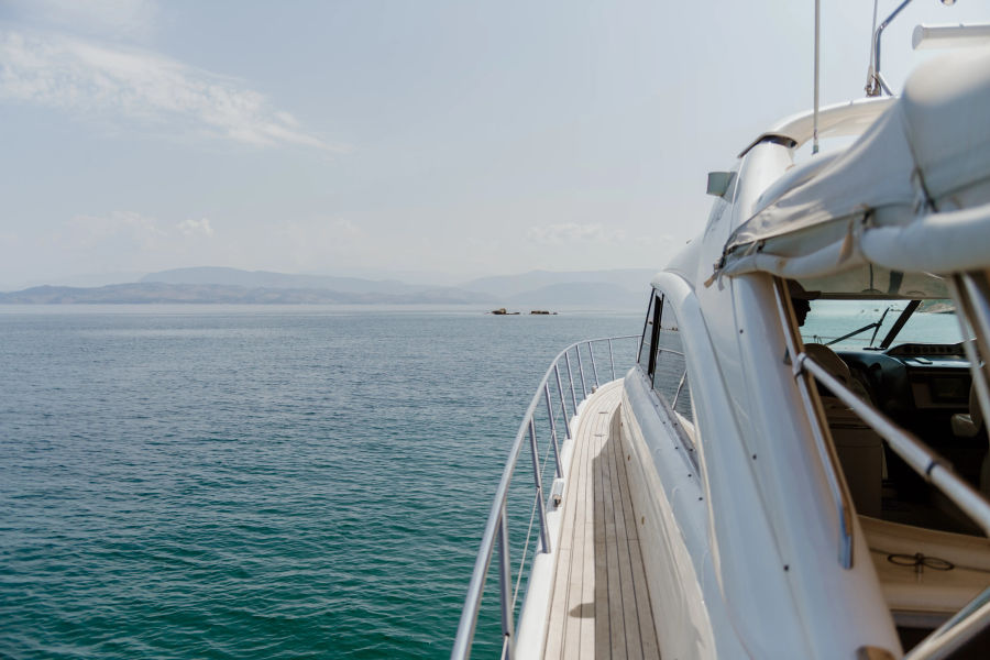 Luxurious Corfu Private Full-Day Cruise on a Princess V65 Motor Yacht Golden Yachting and Sailing