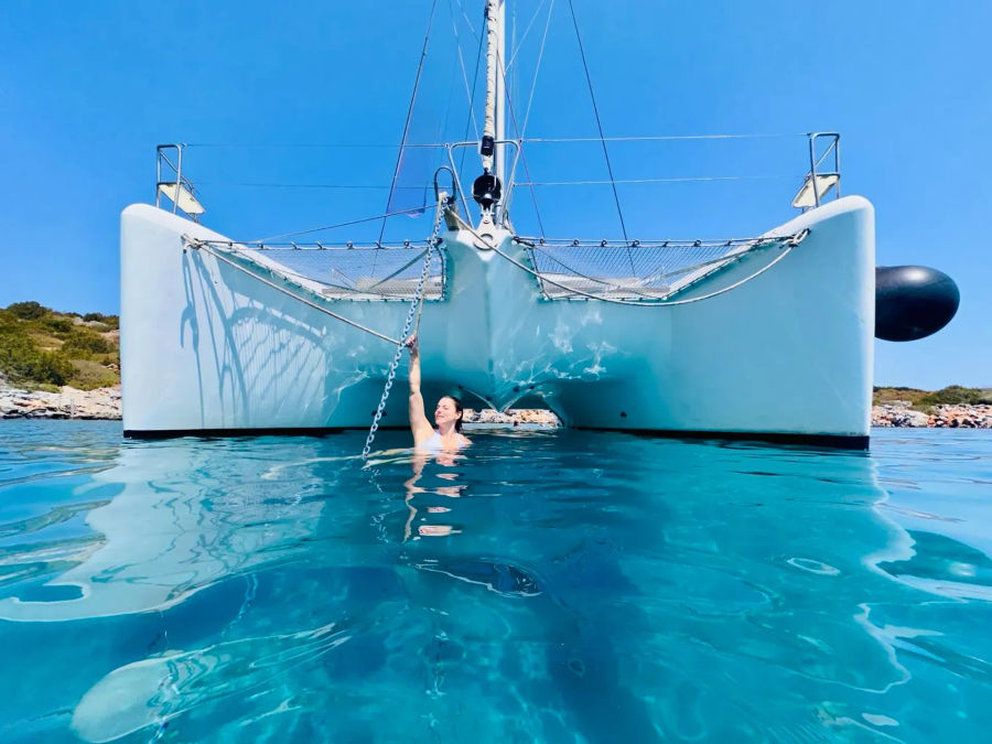 Luxury Private Cruise Crete Lagoon 42 Catamaran Elounda Spinalonga Events on Board
