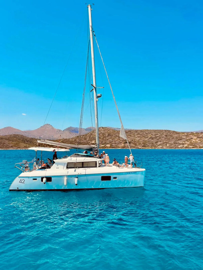 Luxury Private Cruise Crete Lagoon 42 Catamaran Elounda Spinalonga Events on Board