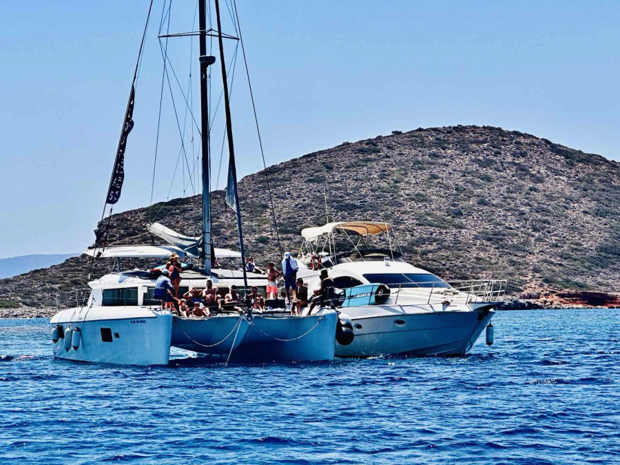 Luxury Private Cruise Crete Lagoon 42 Catamaran Elounda Spinalonga Events on Board