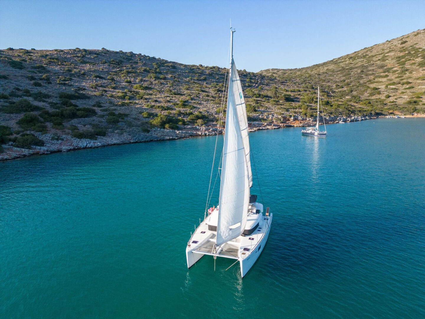Dia Island Catamaran Adventure from Heraklion with a Lagoon 450 Events on Board