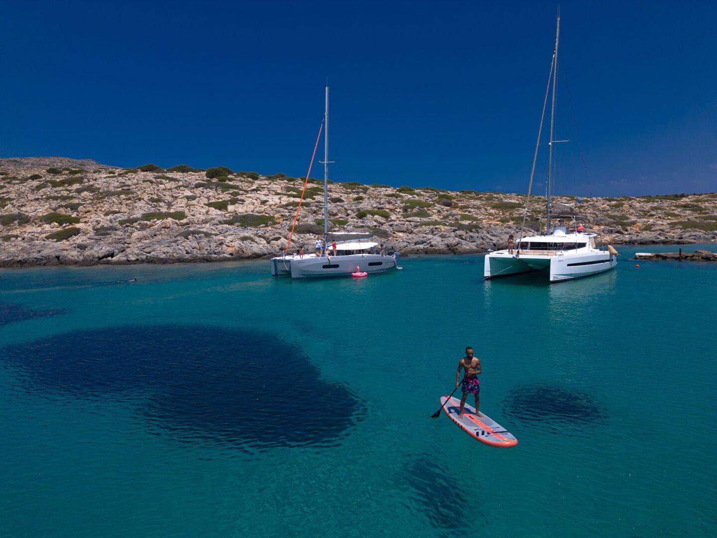 Crete Shared Catamaran Cruise to Dia Island | Heraklion Daily Sailing Tour Events on Board
