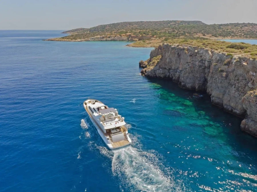 Mykonos Yacht Party Cruise | Private Boat Party on a Falcon 92 Events on Board