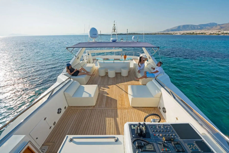 Mykonos Yacht Party Cruise | Private Boat Party on a Falcon 92 Events on Board