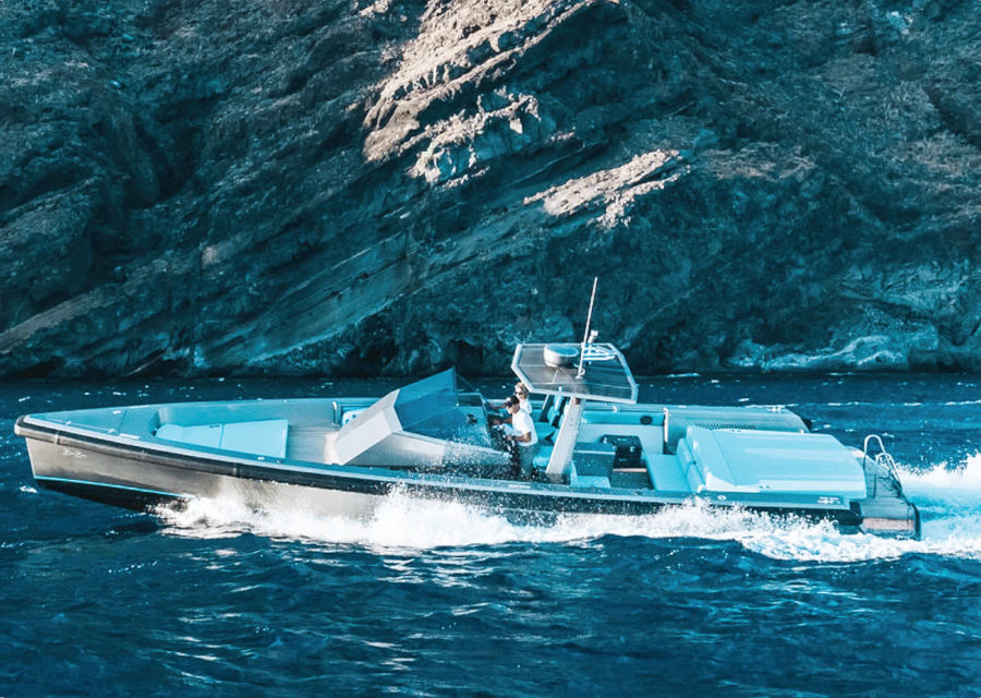 Unforgettable Santorini Morning Cruise on a Luxurious Wally 43 Yacht Golden Yachting and Sailing