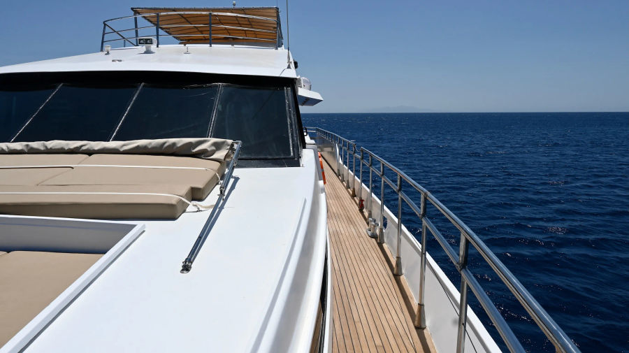 Mykonos Day Cruise with Tecnomarine 92 | Delos, Rhenia & South Coast Beaches Golden Yachting and Sailing