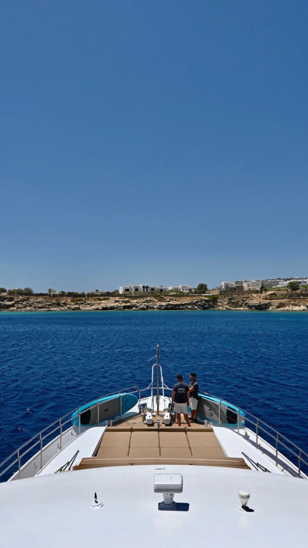 Mykonos Day Cruise with Tecnomarine 92 | Delos, Rhenia & South Coast Beaches Golden Yachting and Sailing